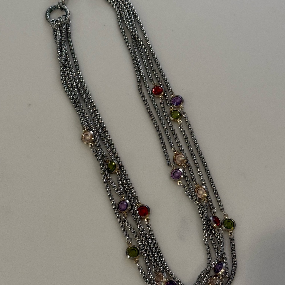 Multi-Color Gemstone Necklace
